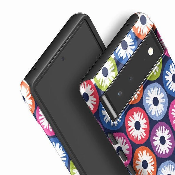 Minimal Comfort Ergonomic Texture Google Tough Case -  Penny Flowers Dark By Ali Brookes
