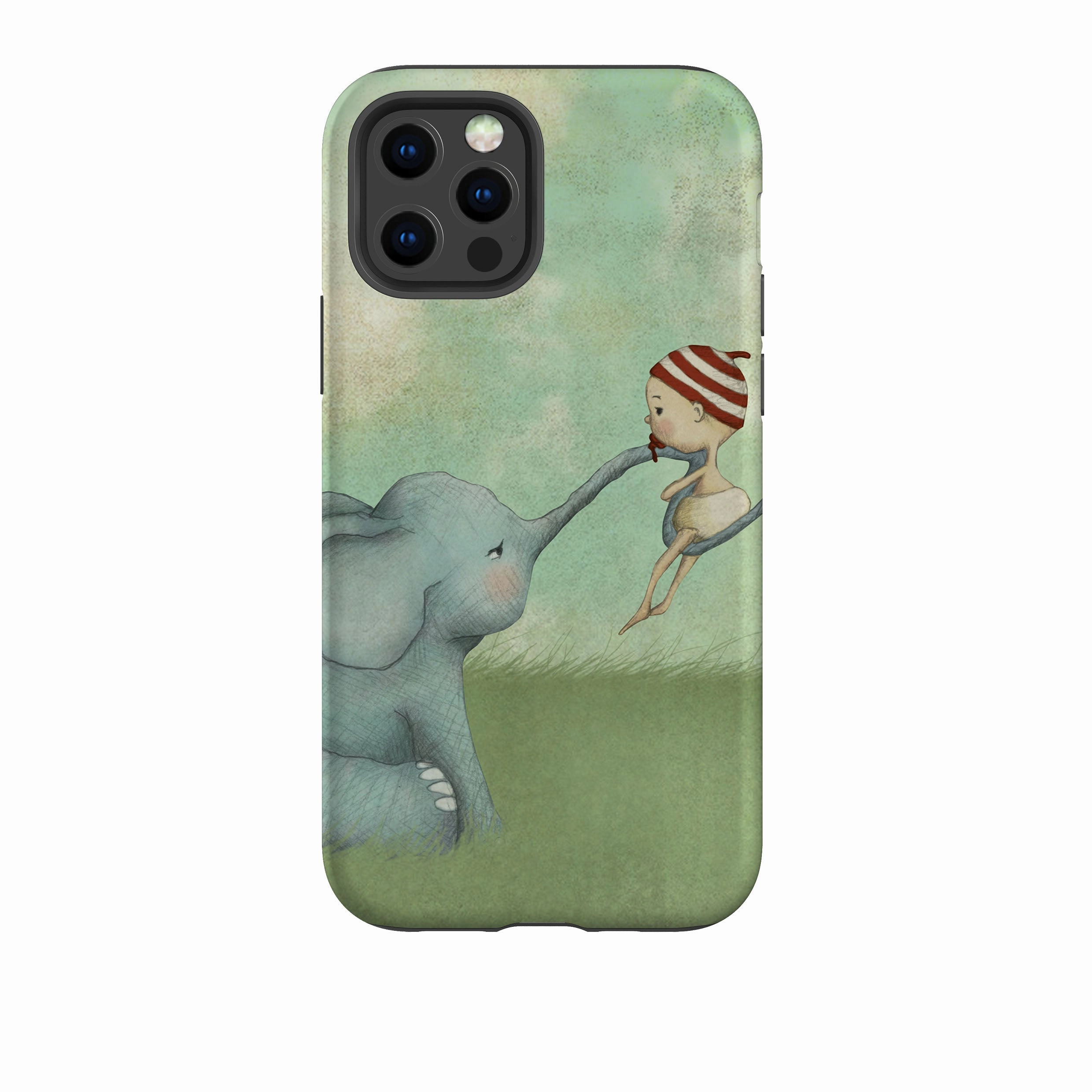 iPhone Tough Case - Elephant Baby By Maja Lindberg Grip Assist