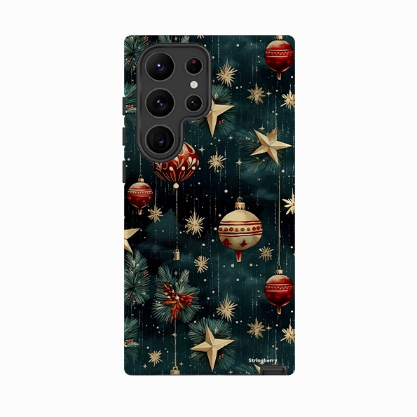 Smooth Coating Samsung Tough Case - Christmas Baubles III