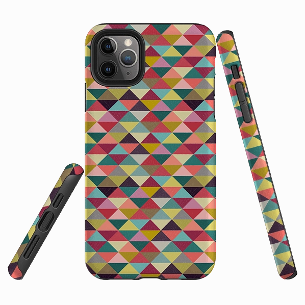 Resistant Layer iPhone Tough Case - Triangle Geometric By Suzy Taylor