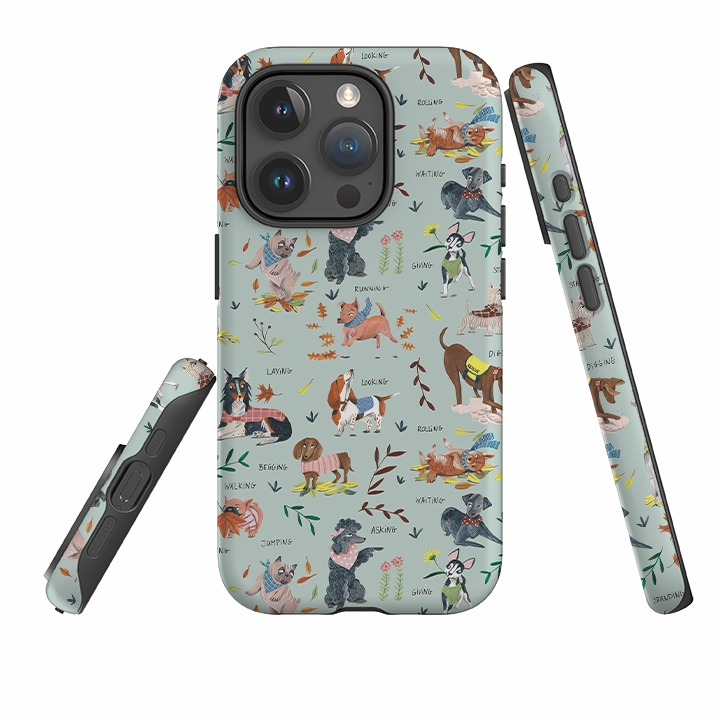 Urban Design Dual Layer iPhone Tough Case - Dog Pattern II By Caroline Bonne Muller