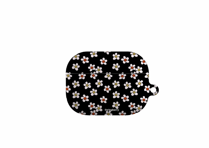 Smiley Black AirPod Pro Case ( Gen 1 & 2 ) eco friendly ergonomic airpods cover