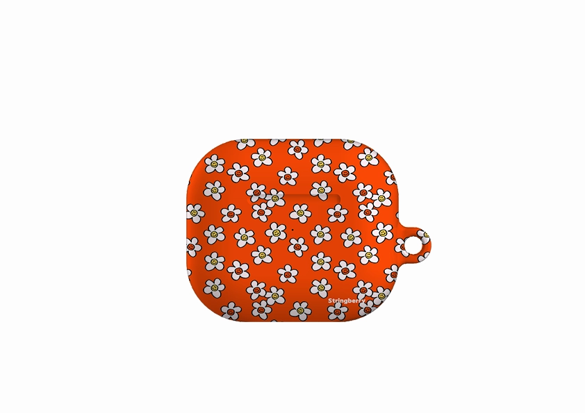 Smiley Orange Airpod Case Gen 4 fashion lightweight gradient silicone airpods shell