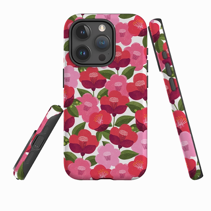 Grip Layer iPhone Tough Case - Camellia I By Ali Brookes