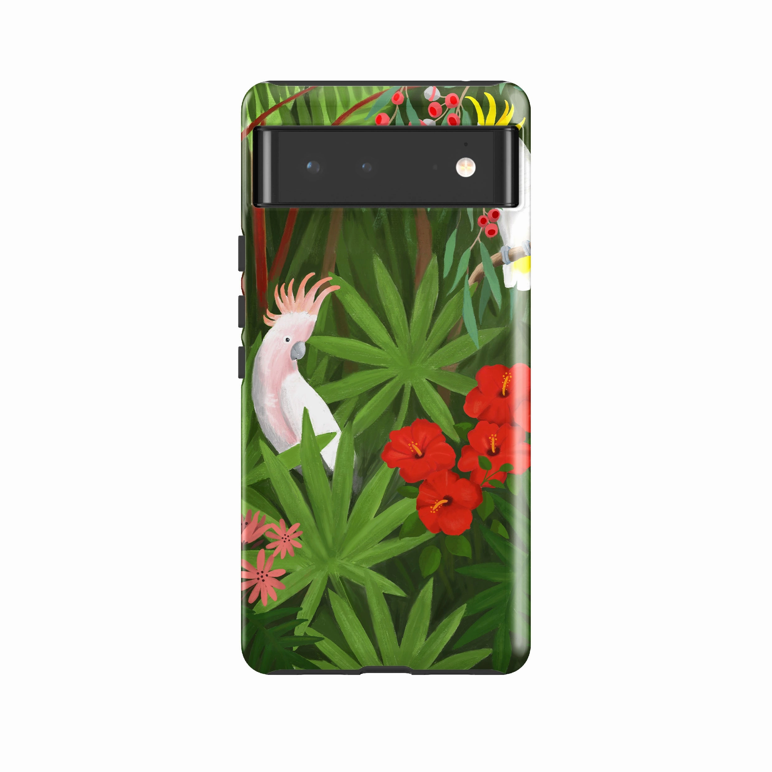 Enhanced Comfort Google Tough Case -  Cockatoo Jungle By Bex Parkin