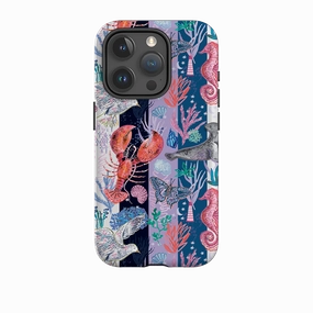 iPhone Case - Coastal Calling Stripe II By Emma Frances Grant Polished Finish