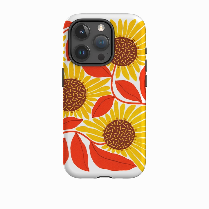 iPhone Tough Case - Sunflower By Madalina Andronic Smooth Pattern Design