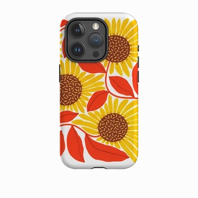 iPhone Tough Case - Sunflower By Madalina Andronic Smooth Pattern Design
