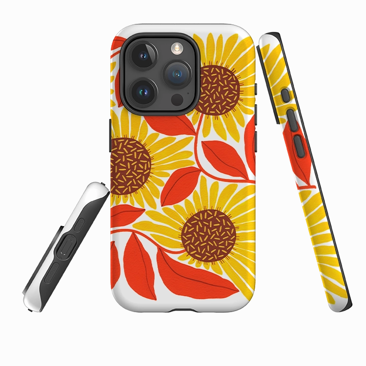 Elegant Edge Handcrafted Design iPhone Tough Case - Sunflower By Madalina Andronic