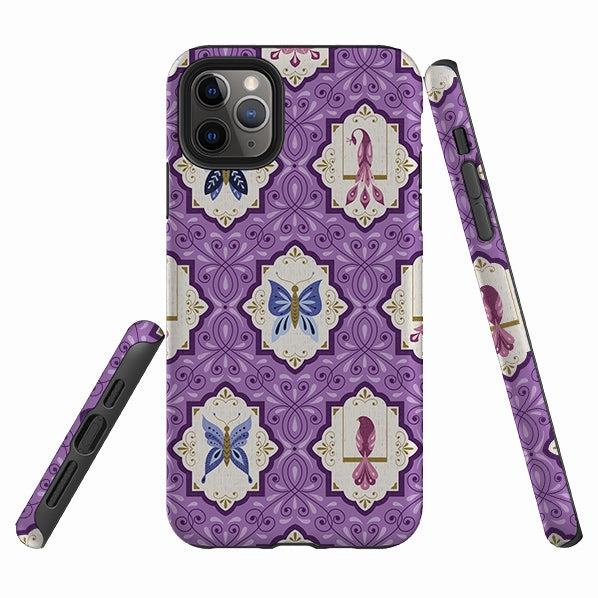 Camera Protection Flexible Comfort iPhone Tough Case - Wingframes Med Purple By Jenny Zemanek