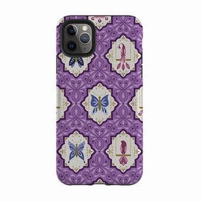 Classic Finish Soft Grip Layer iPhone Tough Case - Wingframes Med Purple By Jenny Zemanek