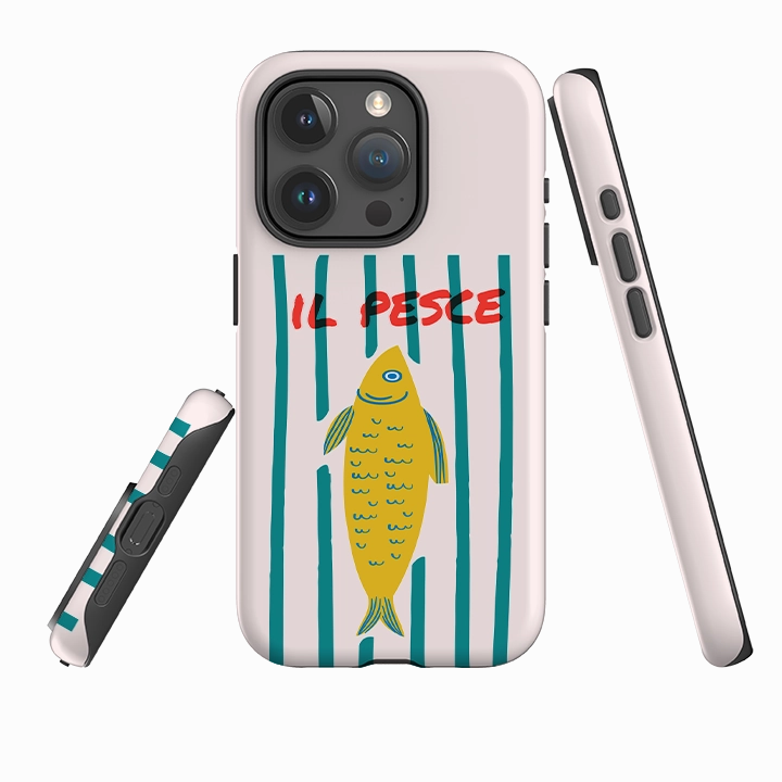iPhone Case - Il Pesce Rugged Design Travel Friendly