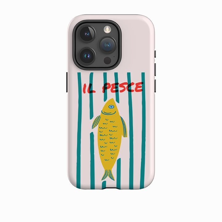 Hybrid Grip Premium Detail Finish iPhone Case - Il Pesce