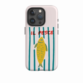 Hybrid Grip Premium Detail Finish iPhone Case - Il Pesce