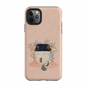 iPhone Tough Case - Home Pink By Katherine Quinn Sleek Appearance Elegant Texture