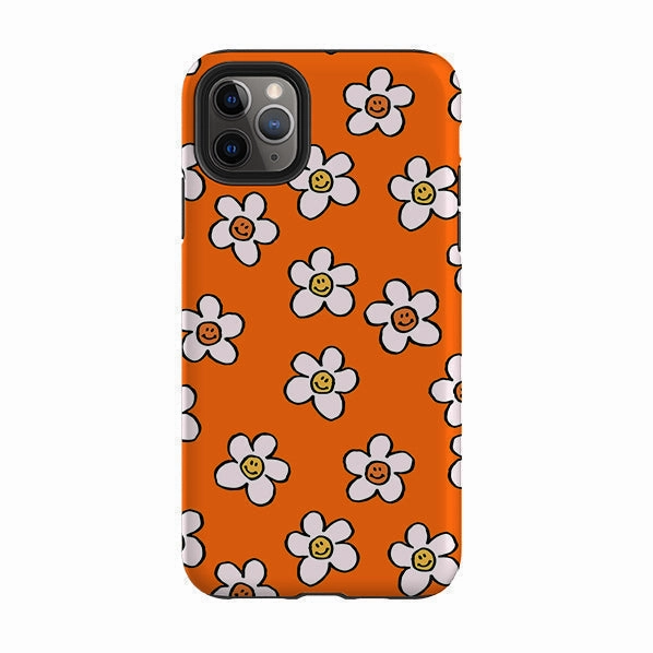 iPhone Tough Case - Smiley Orange Classic Texture Grip Layer