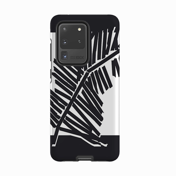 Soft Grip Layer Soft Material Samsung Tough Case - Palm Moon Silhouette By Kitty Joseph