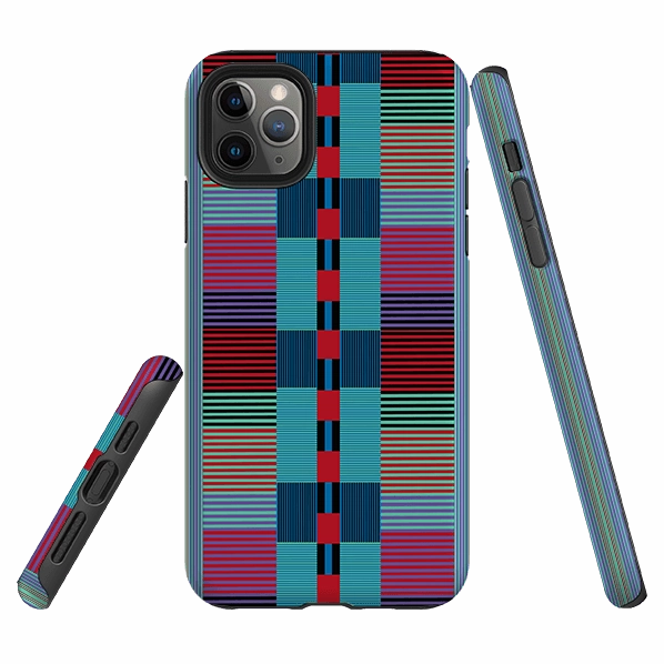 Portable Shield Perfect Fit iPhone Tough Case - Indian Stripe By Cressida Bell
