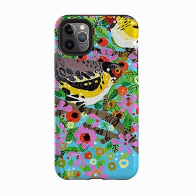 iPhone Tough Case - Finches By Claire West Protective Design Compact Protection