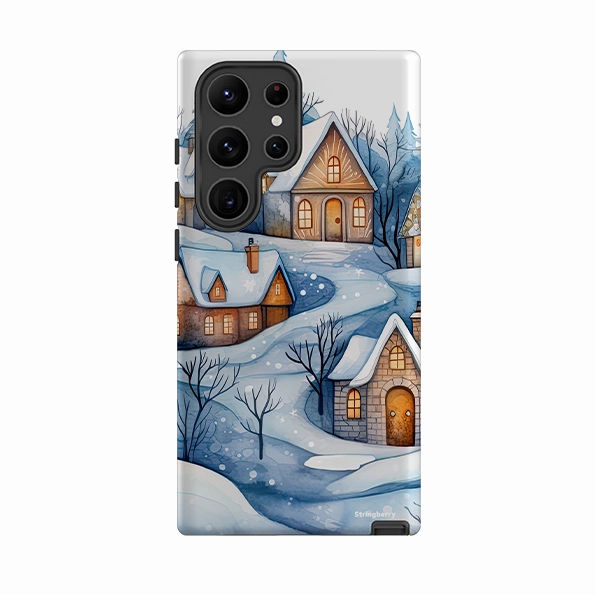 Modern Pattern Style Samsung Tough Case - Blue Winterland