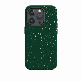 iPhone Tough Case - Forest Green Cosmos hybrid design Matte Touch