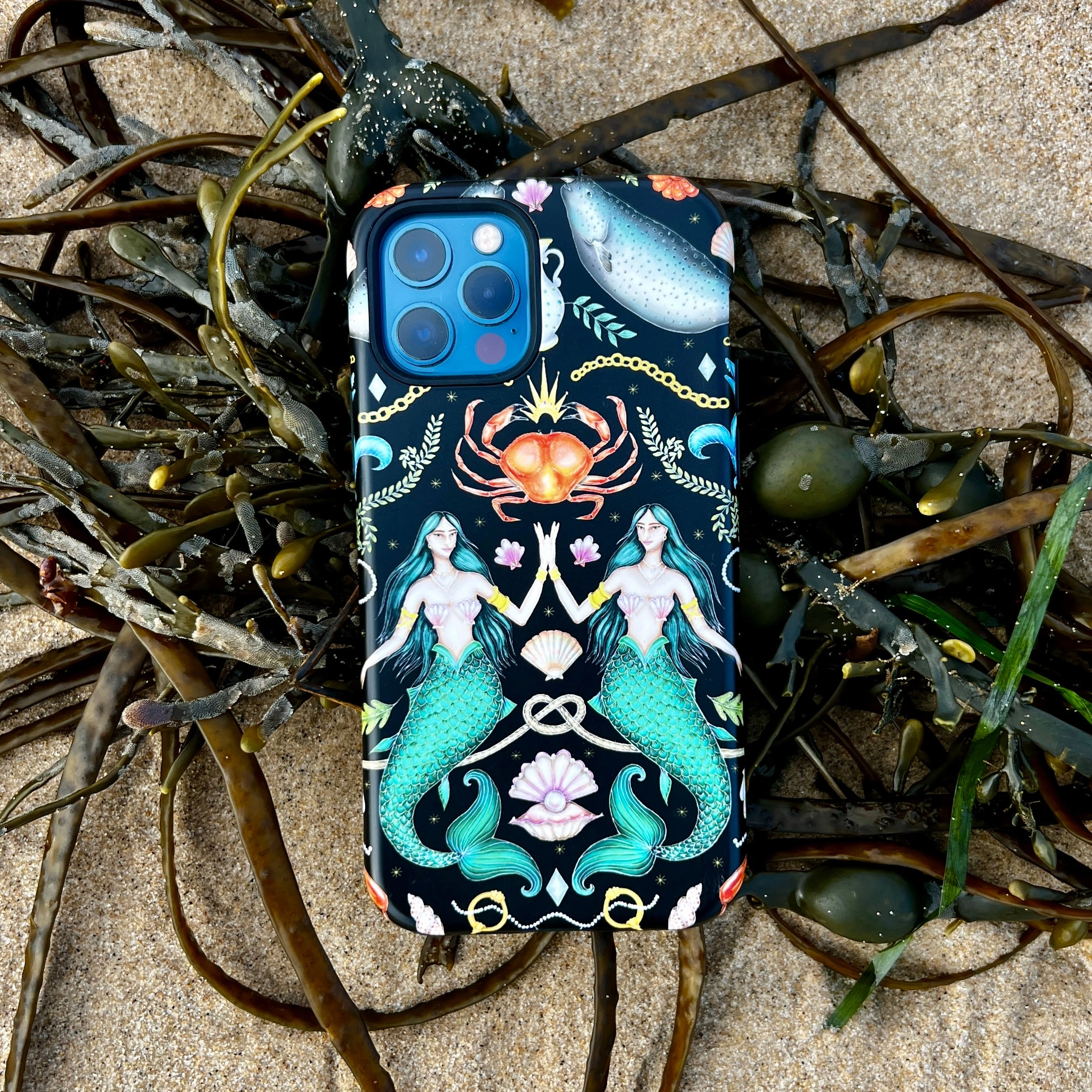 Magnetic Mount iPhone Tough Case - Tritons Treasure By Catherine Rowe