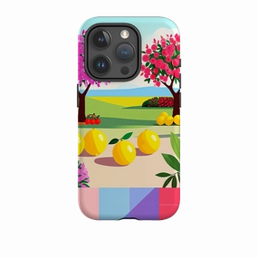 Slim Protection Shock Cushion iPhone Tough Case - Citrus Garden