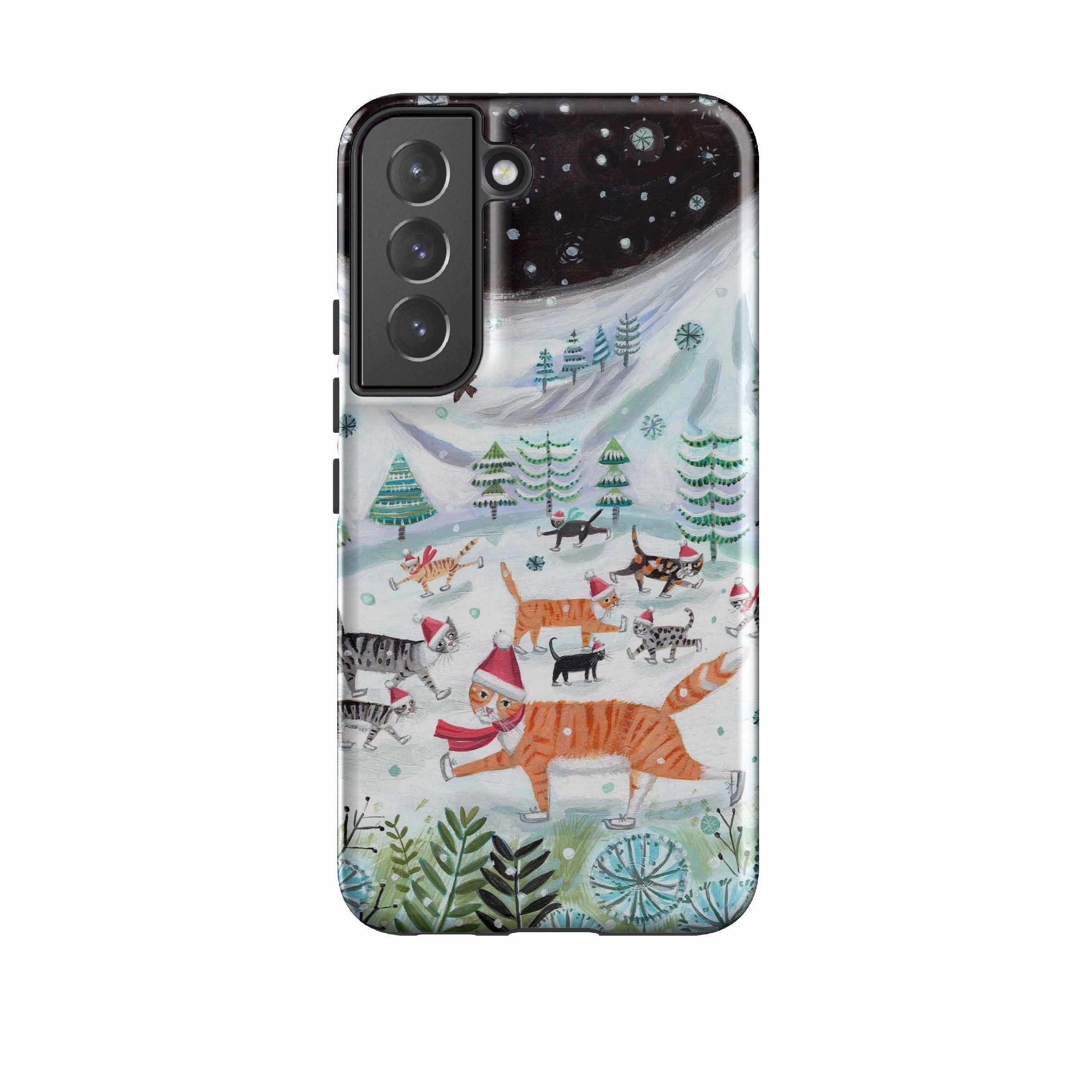 Smooth Texture Pattern Modern Design Texture Samsung Tough Case - Cats On Ice By Mary Stubberfield