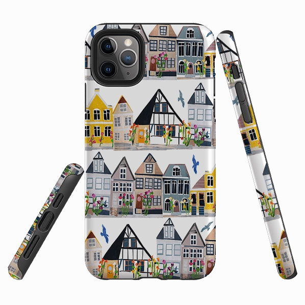 Clear Pattern iPhone Tough Case - Danish Houses By Tracey English