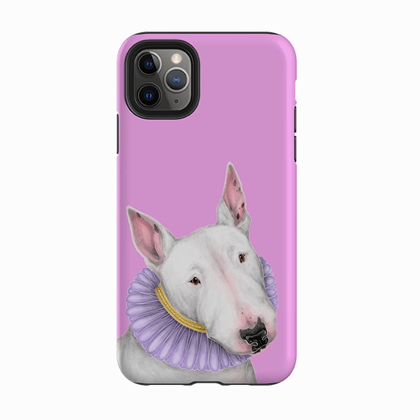 Scratch Resistant Minimal Texture iPhone Tough Case - Bull Terrier By Catherine Rowe