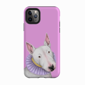 Scratch Resistant Minimal Texture iPhone Tough Case - Bull Terrier By Catherine Rowe