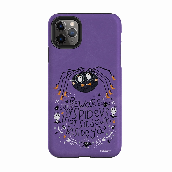 Smooth Pattern Design iPhone Tough Case - Spider By Ali Brookes