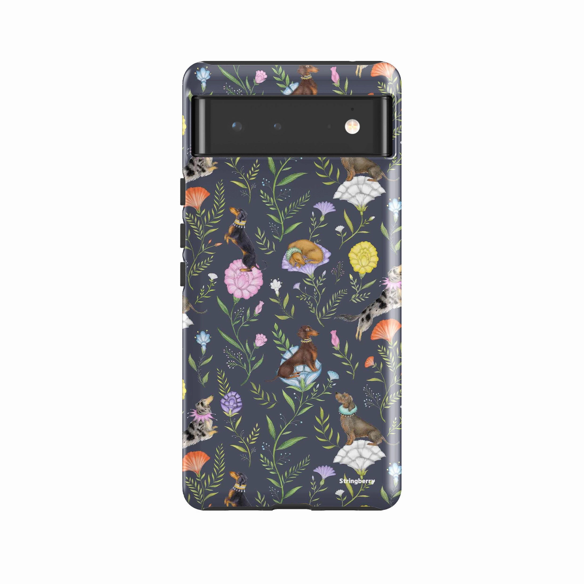 Clear Protection Google Tough Case -  Google Pixel Case Doxy Day Afternoon Slate By Catherine Rowe