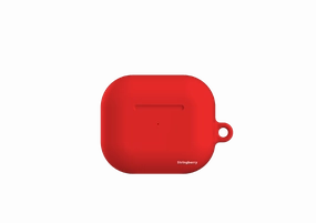 slim elegant earphone protector fashion minimalist silicone shell Dubai Red Airpod Case Gen 3