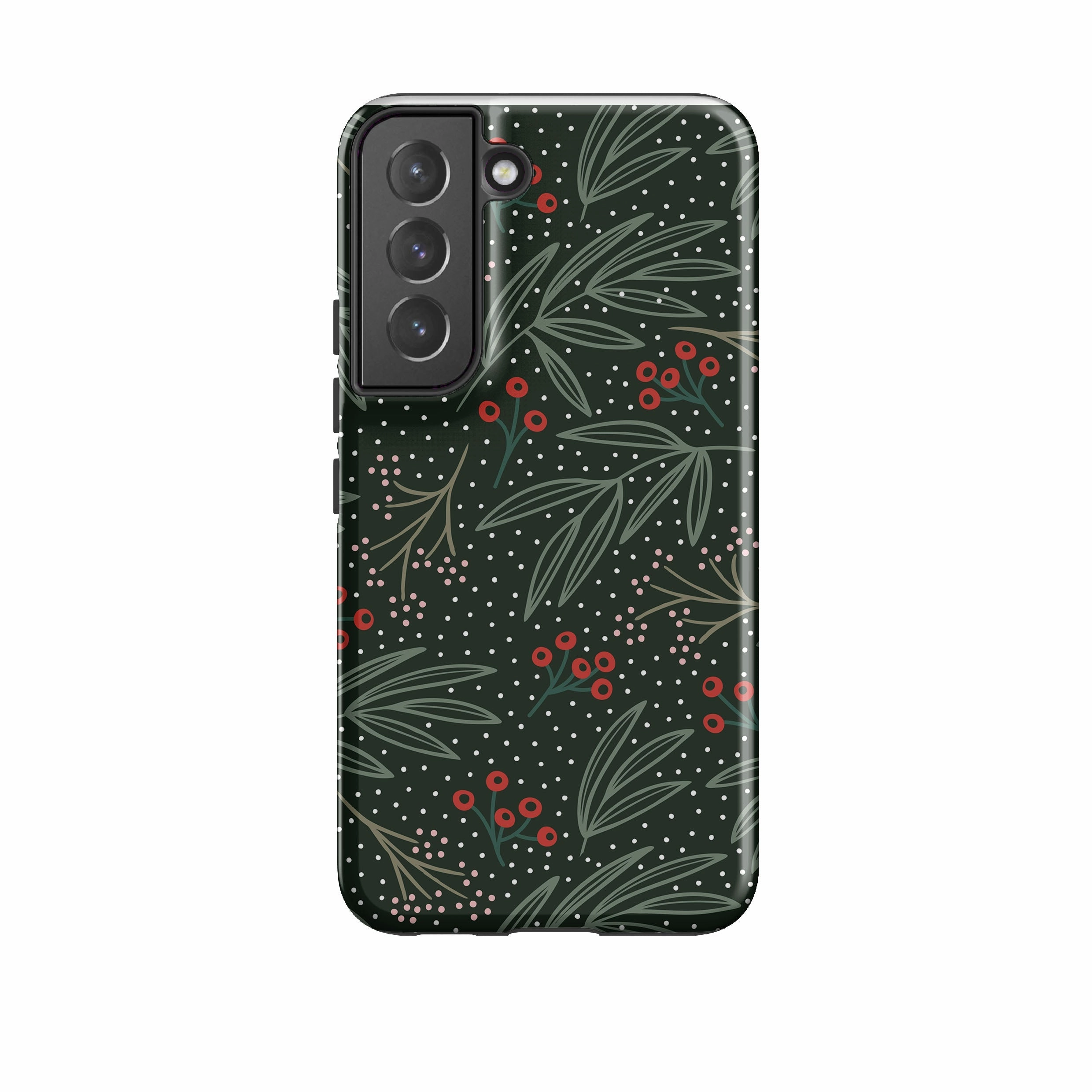 Glossy Texture Layer Handheld device Samsung Tough Case - Evergreen