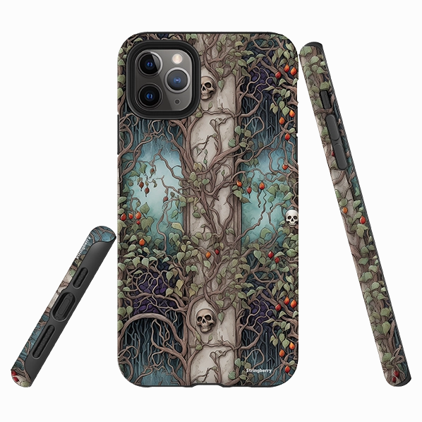iPhone Tough Case - Skull Trees Slim Comfort Matte Pattern Layer