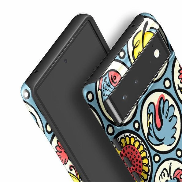 Unique Pattern Google Tough Case -  Birds, Fish And Fruit By Cressida Bell