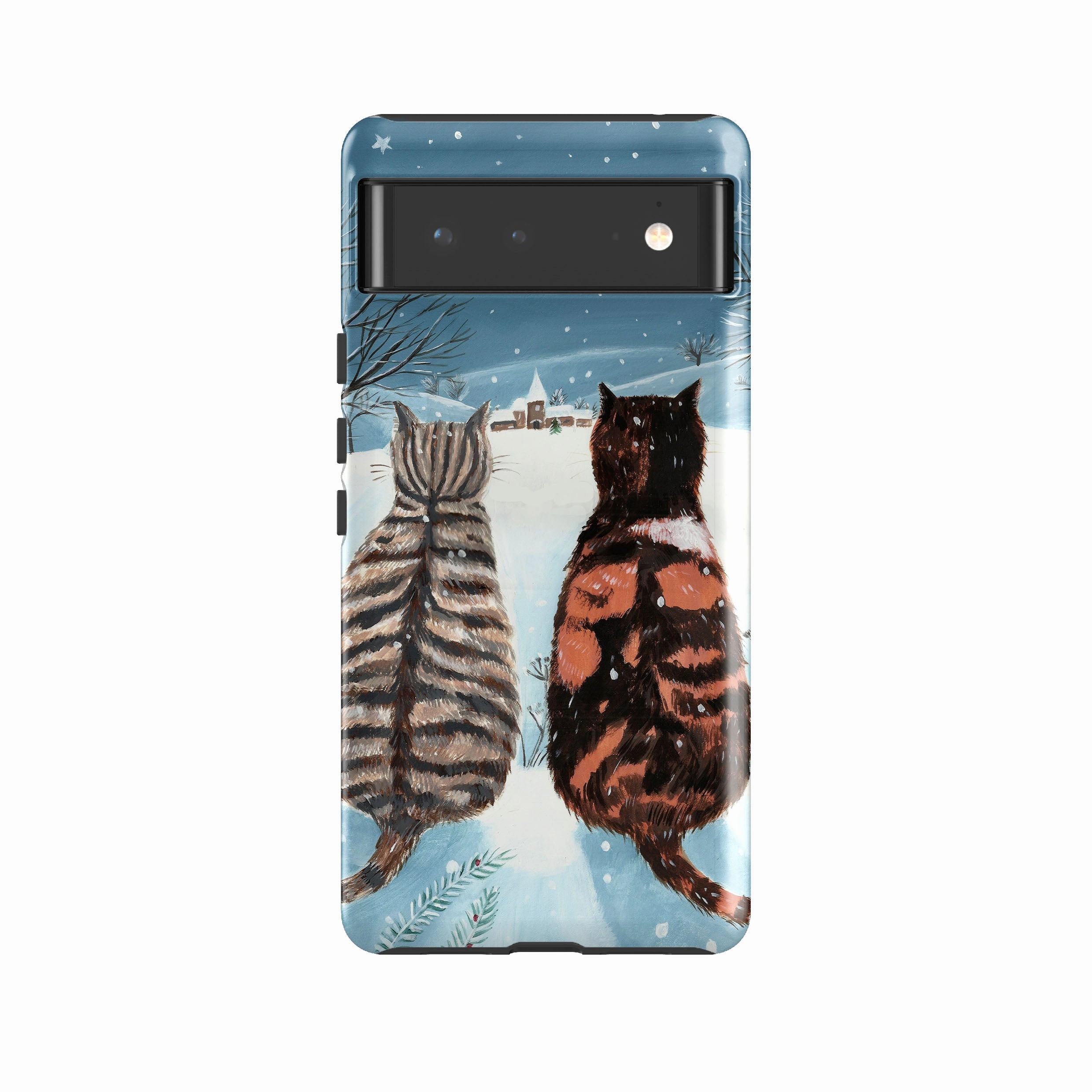 Tactile Feel Google Tough Case -  Cat Xmas By Mary Stubberfield