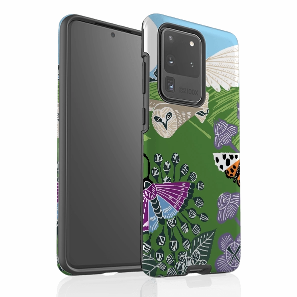 Samsung Tough Case - Morning Barn Owl By Kate Heiss Rugged Build Texture Luxury Grip