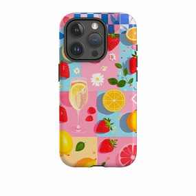 iPhone Tough Case - Lemon Festival Protective Design Texture Soft Look Texture
