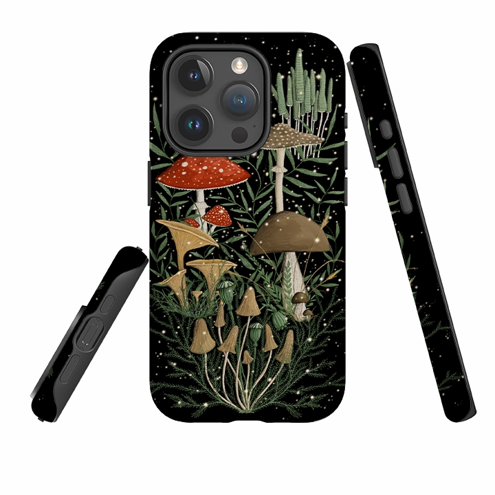 Soft Look Texture Modern Surface Design iPhone Tough Case - Mushroom Magic By Maja Lindberg