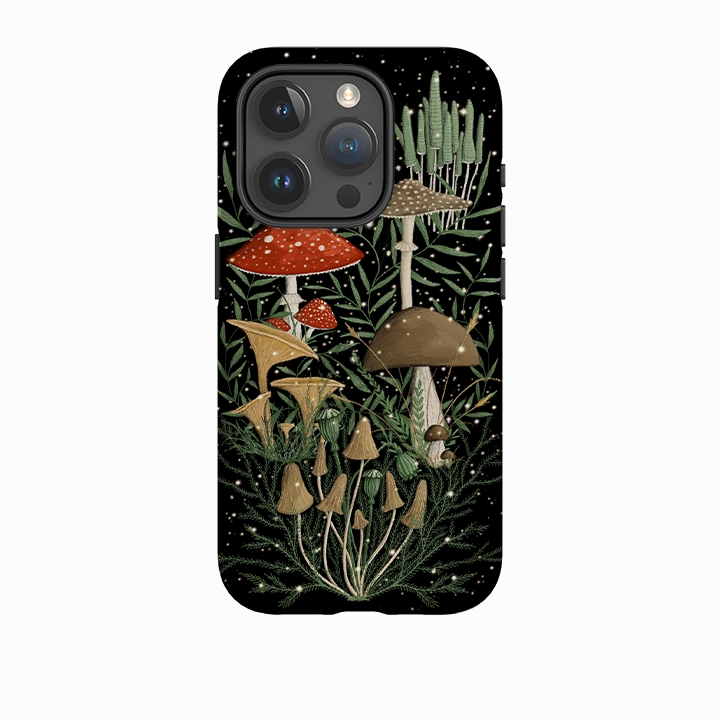 iPhone Tough Case - Mushroom Magic By Maja Lindberg Hybrid Surface Layer