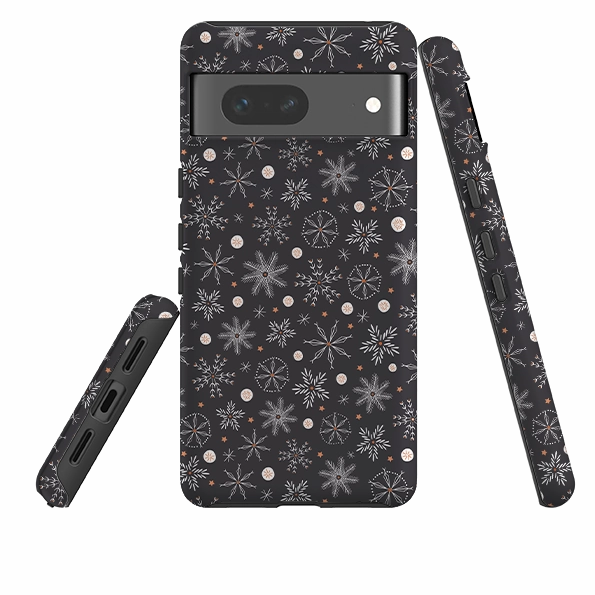3D Effect Google Tough Case - Christmas Snowflakes II By Ali Brookes