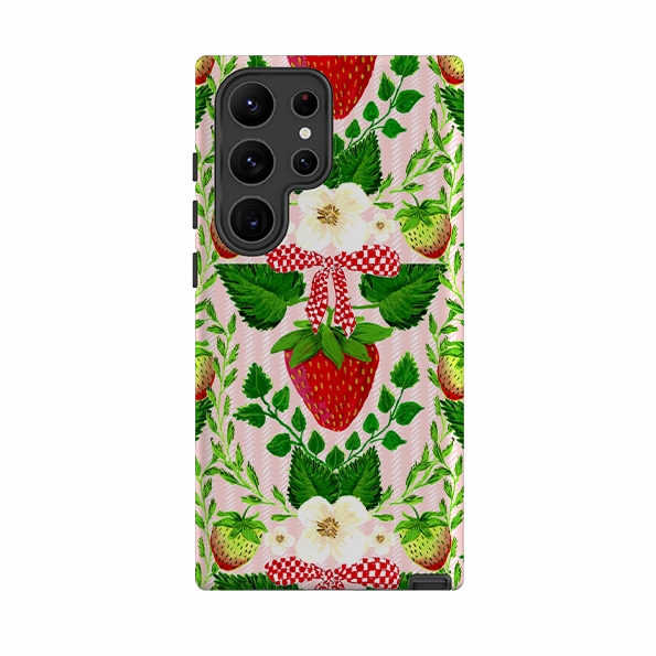 Samsung Tough Case - Strawberries I By Abby Jacobs Polished Edge