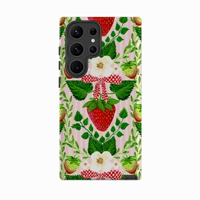 Hybrid Material Samsung Tough Case - Strawberries I By Abby Jacobs