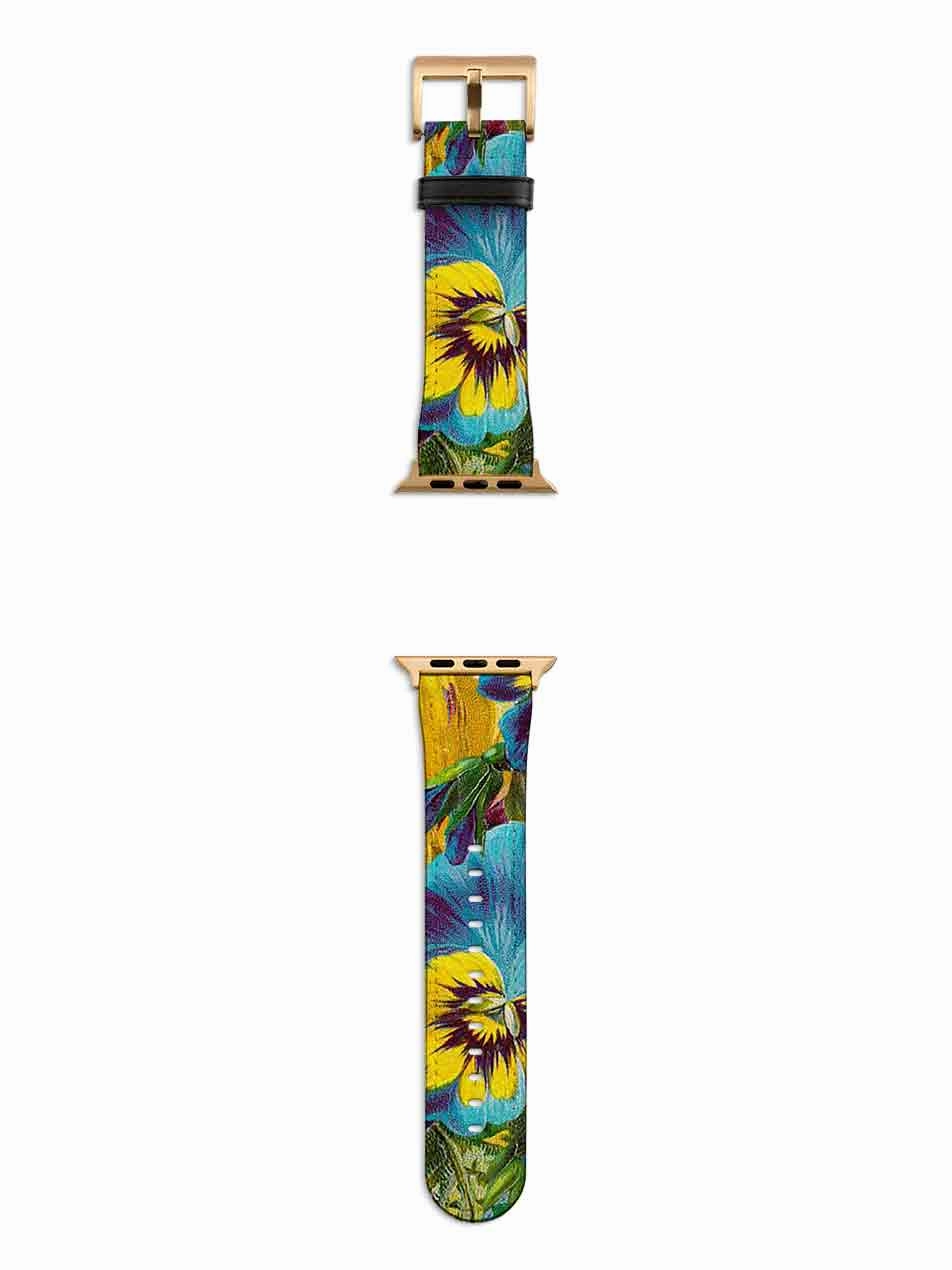 Blue Garden Apple Watch Strap Comfort Grip