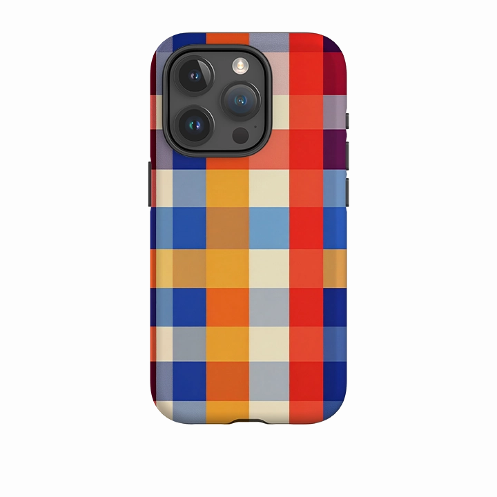 Wireless charging Casual Look iPhone Tough Case - Atlanta Gingham