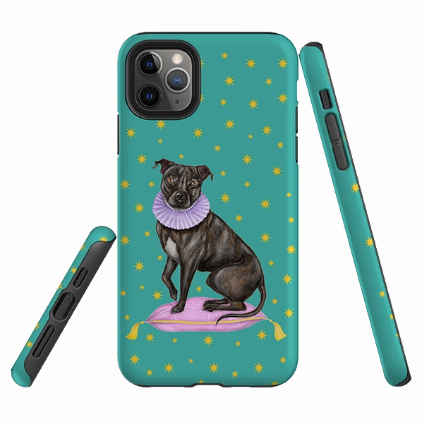 iPhone Tough Case - Staffy By Catherine Rowe Textured Detail