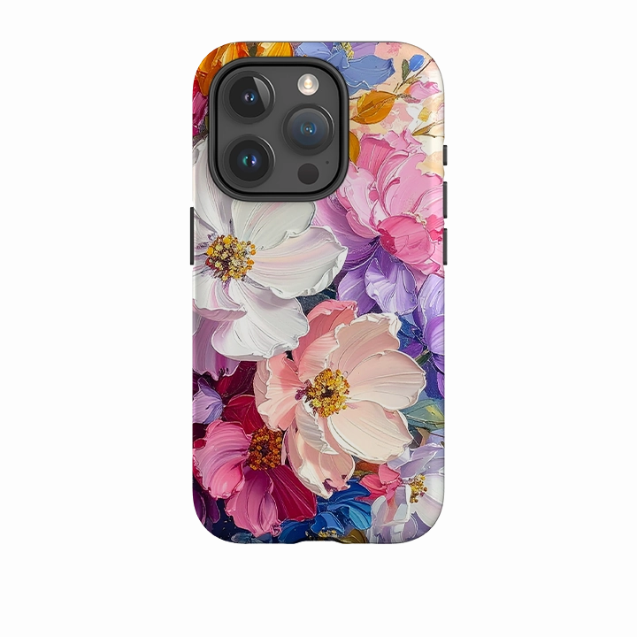 iPhone Tough Case - Summer Floral Saffron Rugged Grip