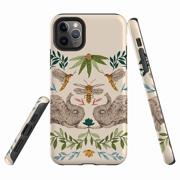 iPhone Tough Case - Elephant Firefly By Jade Mosinski Unisex Design Clear Back